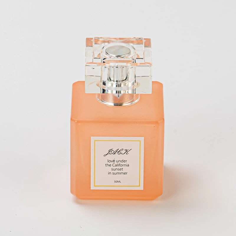 Custom Label Frost Finish Aroma Glass Bottle 50ml Perfume Bottle with Round Cap