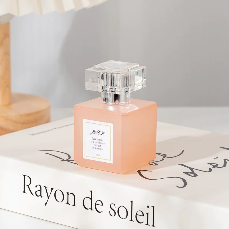 Custom Label Frost Finish Aroma Glass Bottle 50ml Perfume Bottle with Round Cap