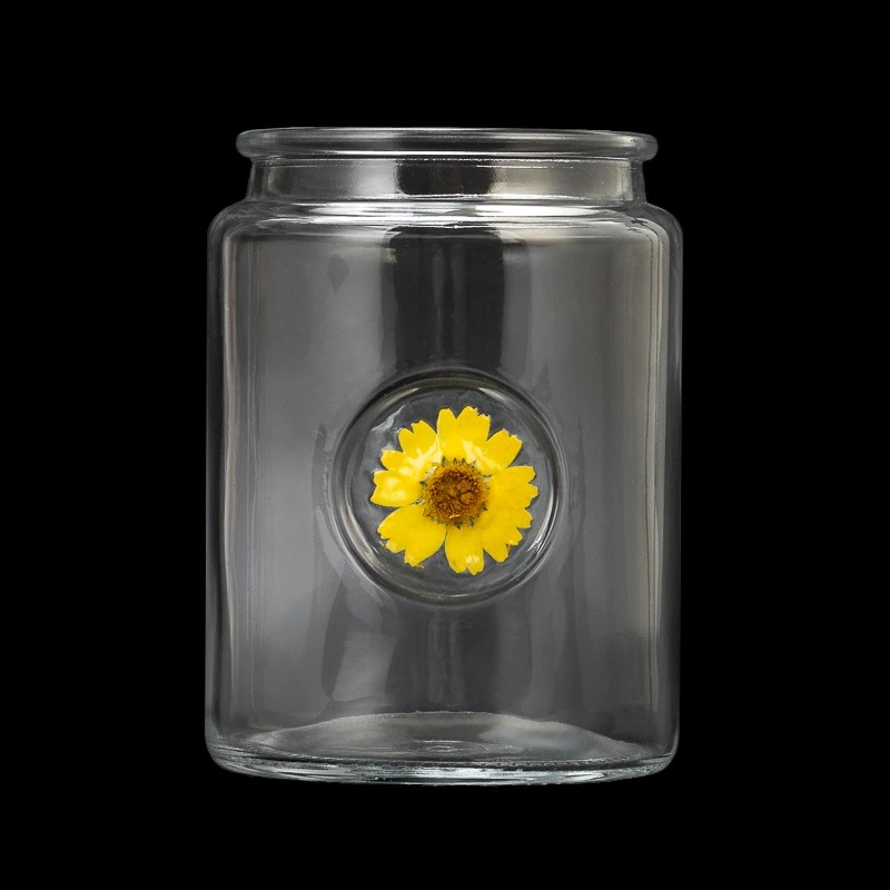 Creative Design Glass Vessel 23oz Empty Candle Jar for Candle Making