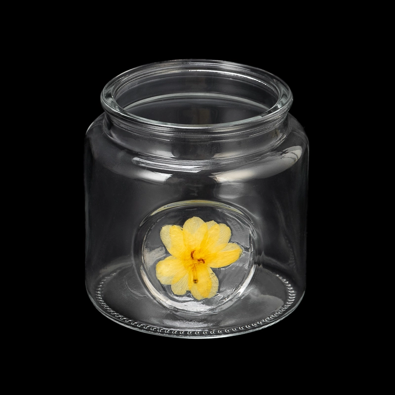Wholesale Home Decor Glass Container 570ml Glass Candle Jar
