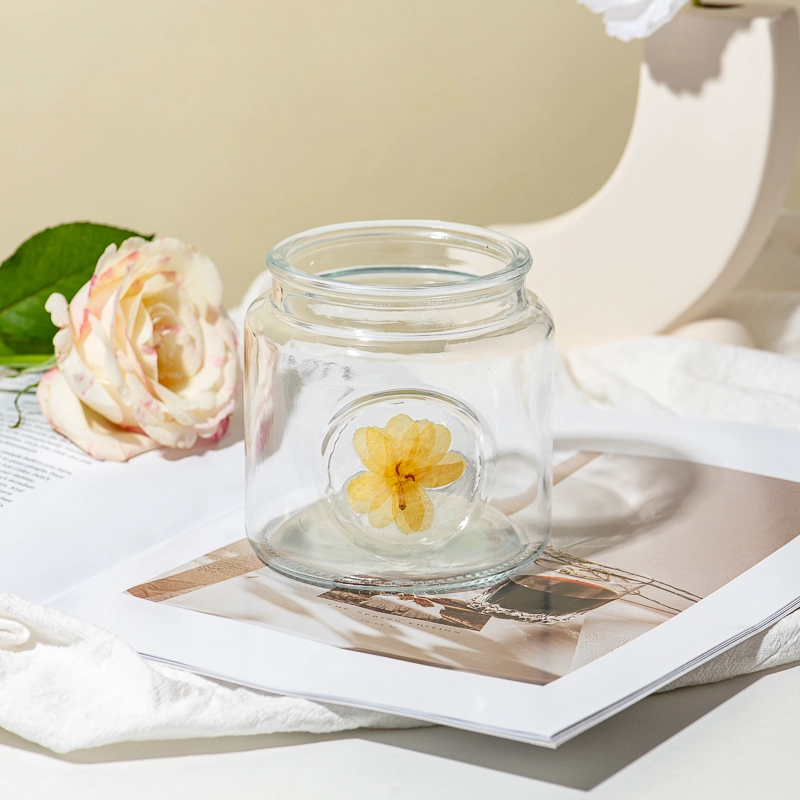 Wholesale Home Decor Glass Container 570ml Glass Candle Jar