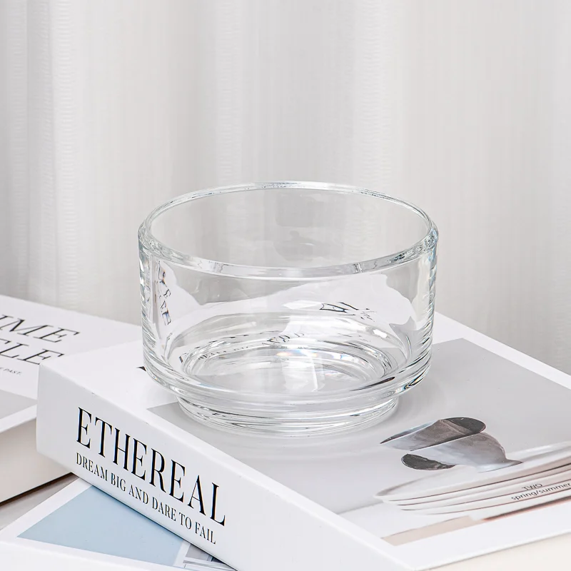 Home decor 14oz 3 wick clear glass candle holder