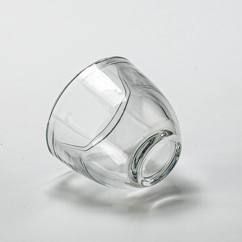 Creative Style Home Decor Transparent Glass Jar Acorn Candle Vessel with Lid