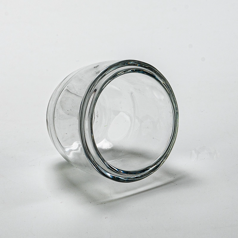 Creative Style Home Decor Transparent Glass Jar Acorn Candle Vessel with Lid