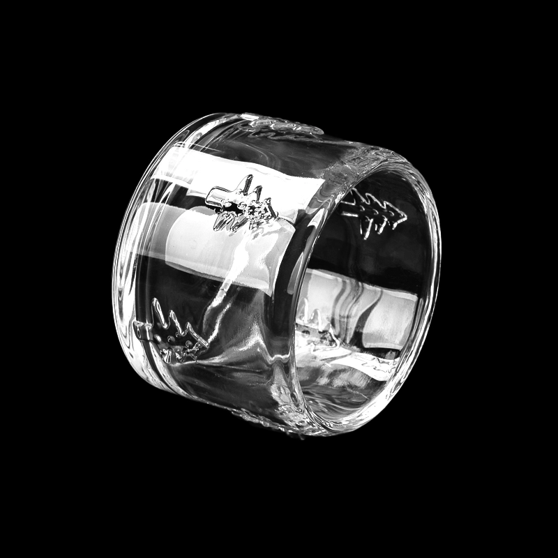 Fancy Tree Pattern Clear Glass Vessel 5oz Empty Candle Jar Glass