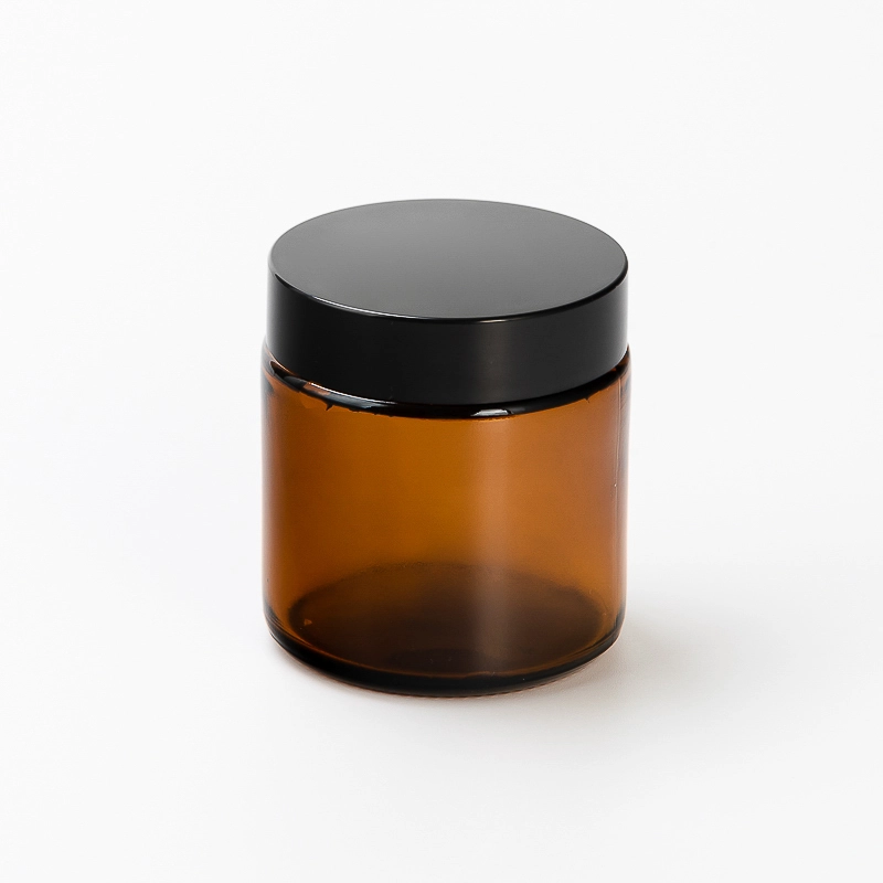 Small Capacity Tealight Holder Glass Candle Jar with Lid Customizable Color for Scented Candles
