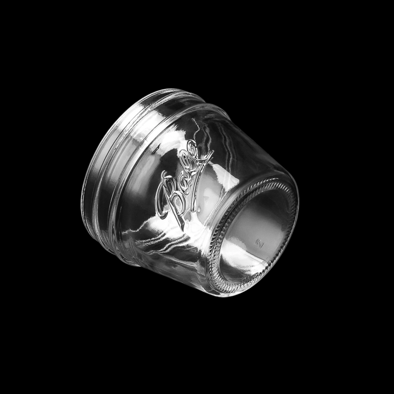 Small Capacity Tealight Holder Glass Candle Jar with Lid Customizable Color for Scented Candles