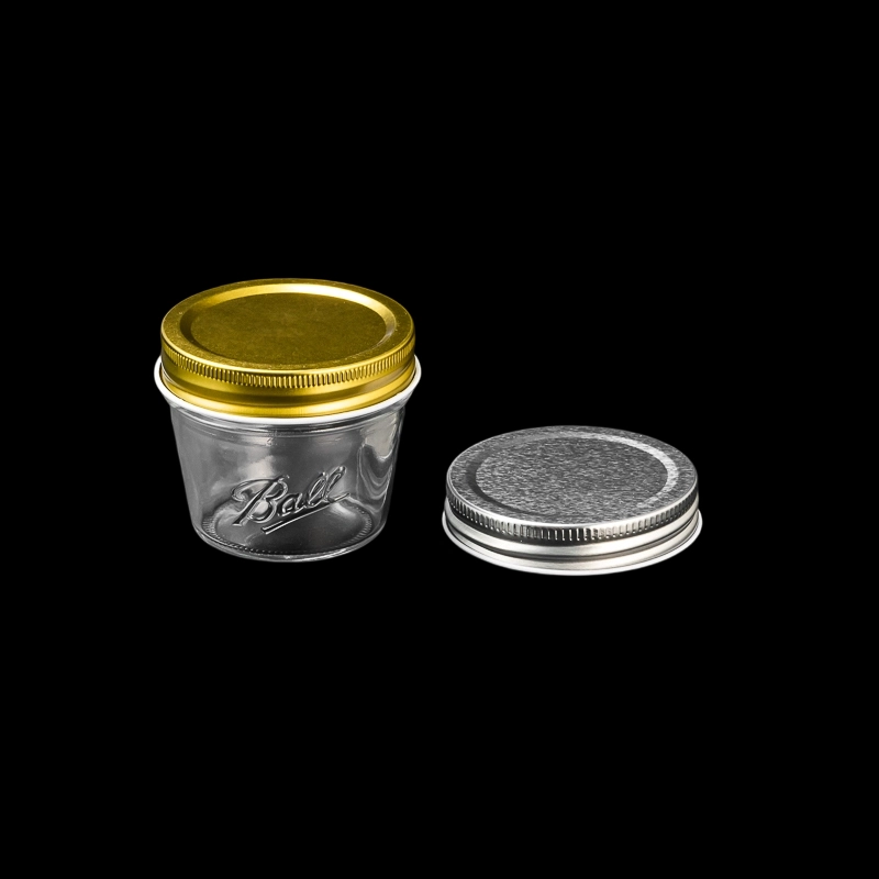 Small Capacity Tealight Holder Glass Candle Jar with Lid Customizable Color for Scented Candles