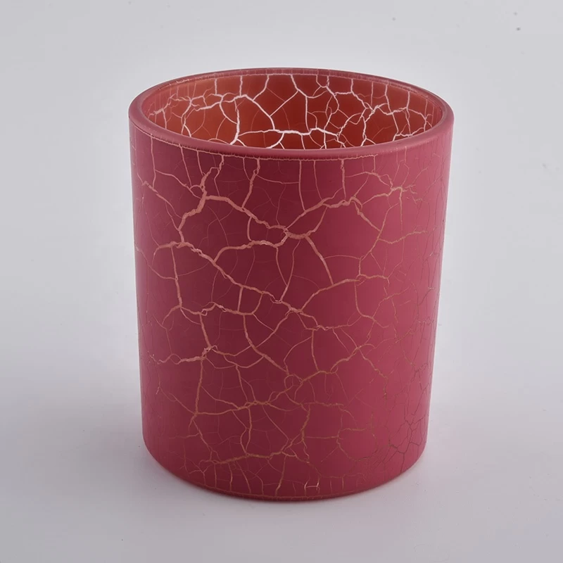 cylinder candle jar with spraying color decoration