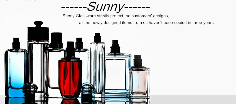 Sunny 60ml 168g normal size unique glass perfume bottles for house