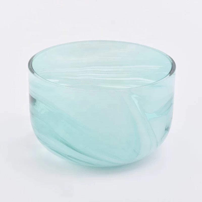 Wholesales luxury green glass candle jar