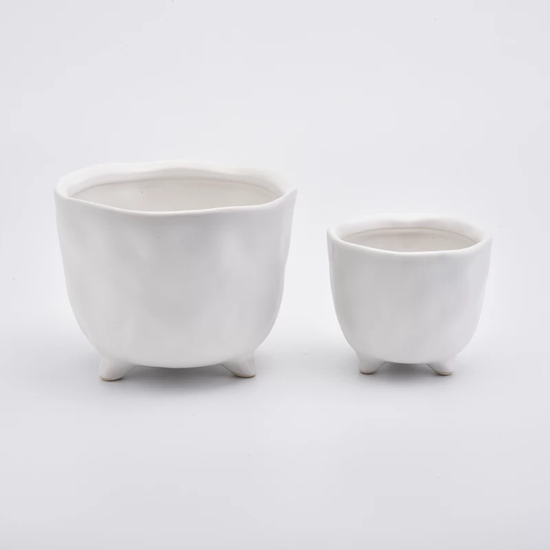 China 23oz Glaze White Ceramic Jar Ceramic Candle Vessel manufacturer