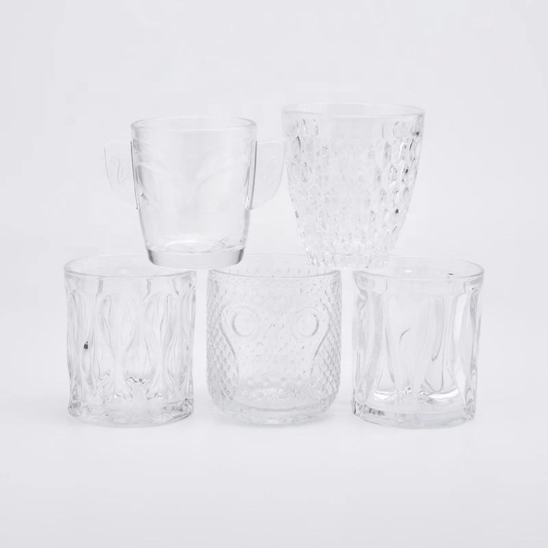 8oz 10oz Wholesales custom crystal empty luxury glass candle jars