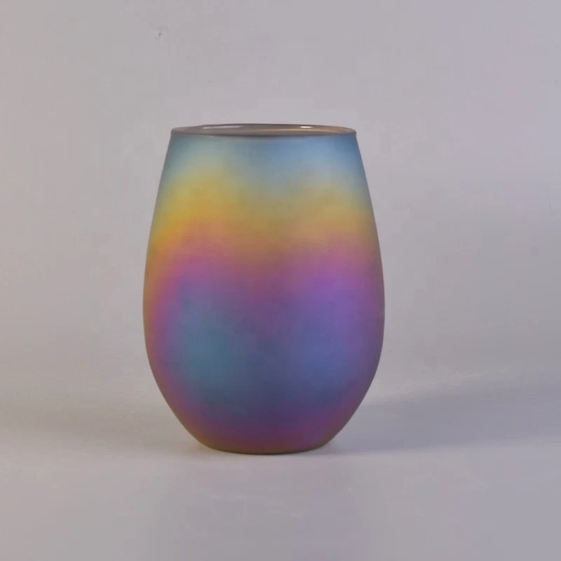 16 oz Matte colored aroma glass candle jars
