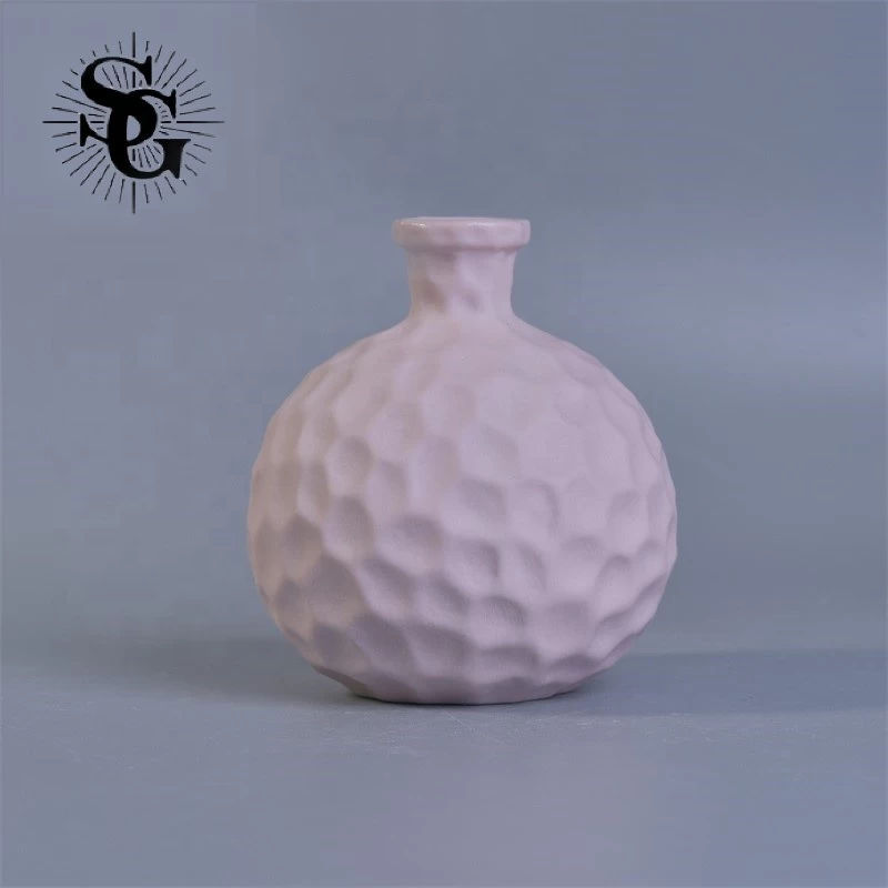 Sunny white round ceramic diffuser bottles with top sale