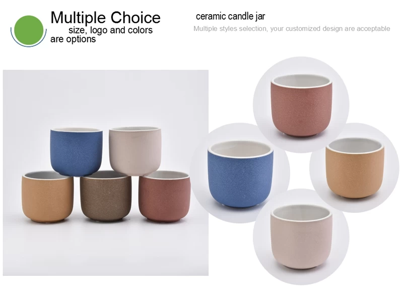 empty ceramic candle container