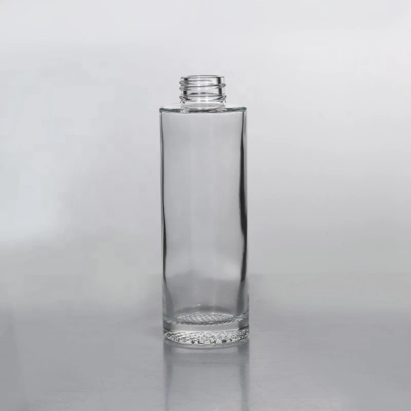 Cylinder wholesales transparent glass perfume bottles fragrance bottle for personal care