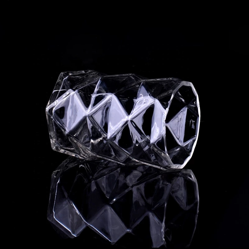 6oz 8oz 10oz Wholesales geometric crystal luxury glass candle holder