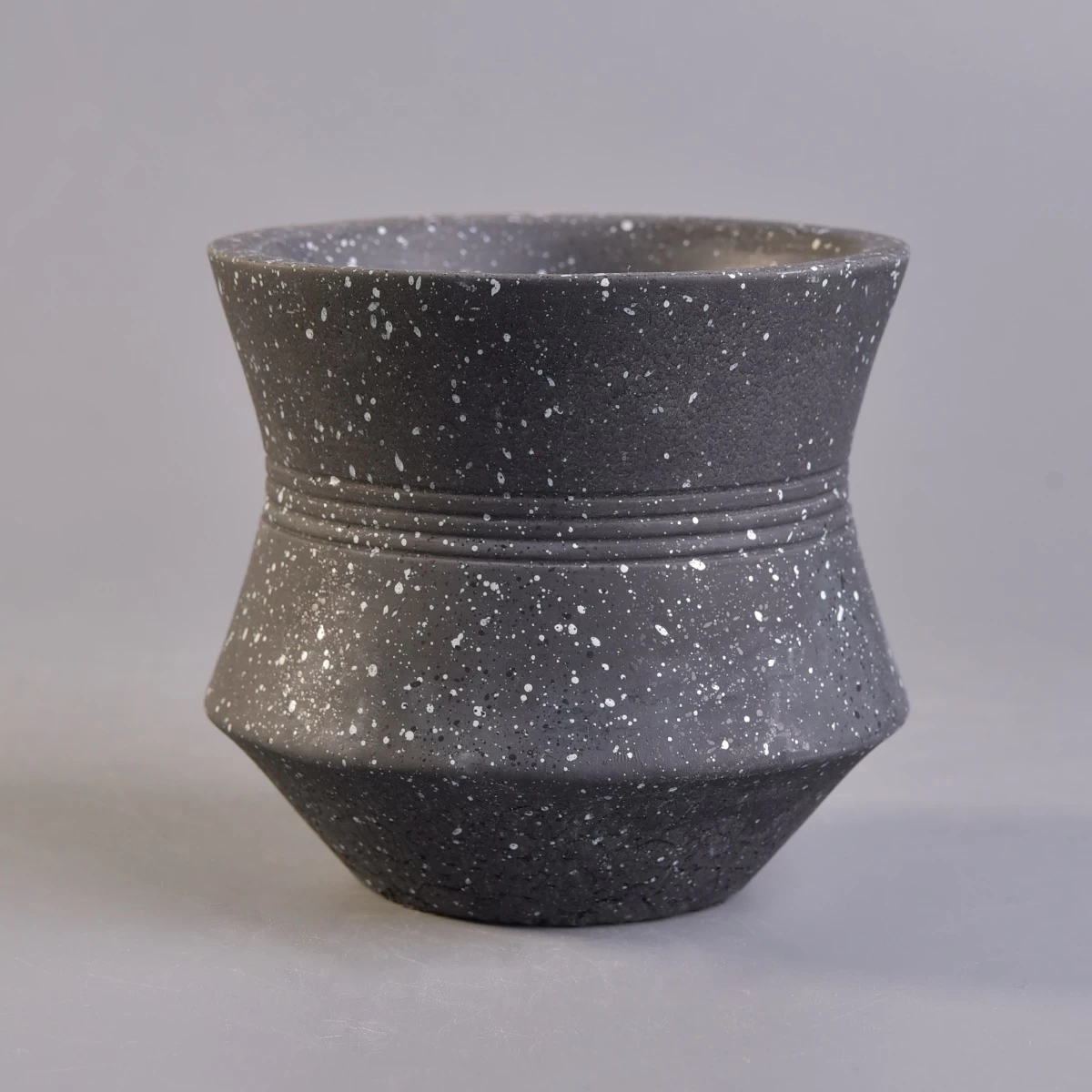 10oz 20oz Sunny design custom empty black cement candle jars