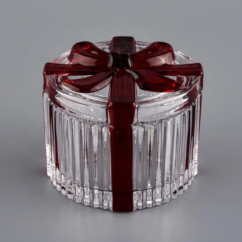 Wholesales luxury glass candle holders with lid 8oz 10oz 16oz