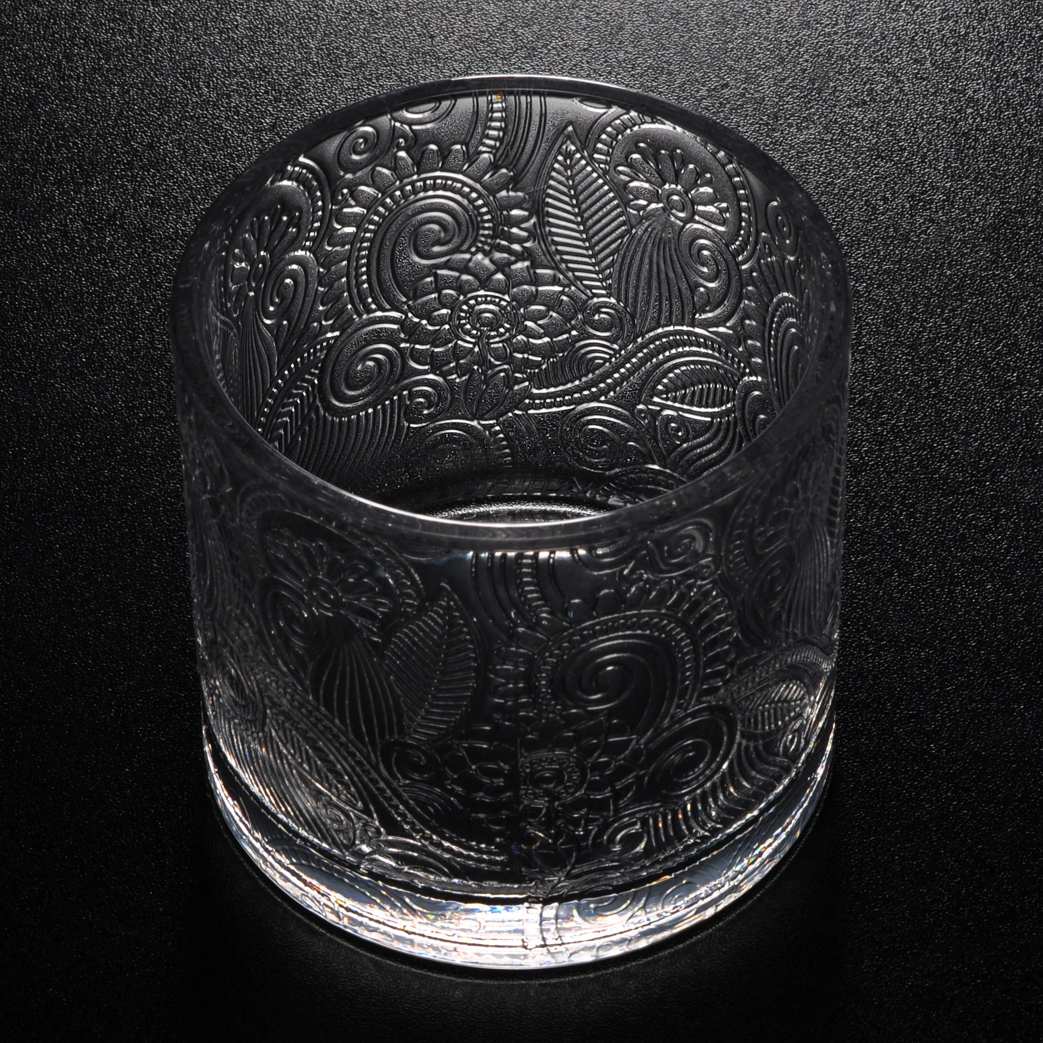 10oz 11oz 16oz luxury crystal empty glass candle jar and lid