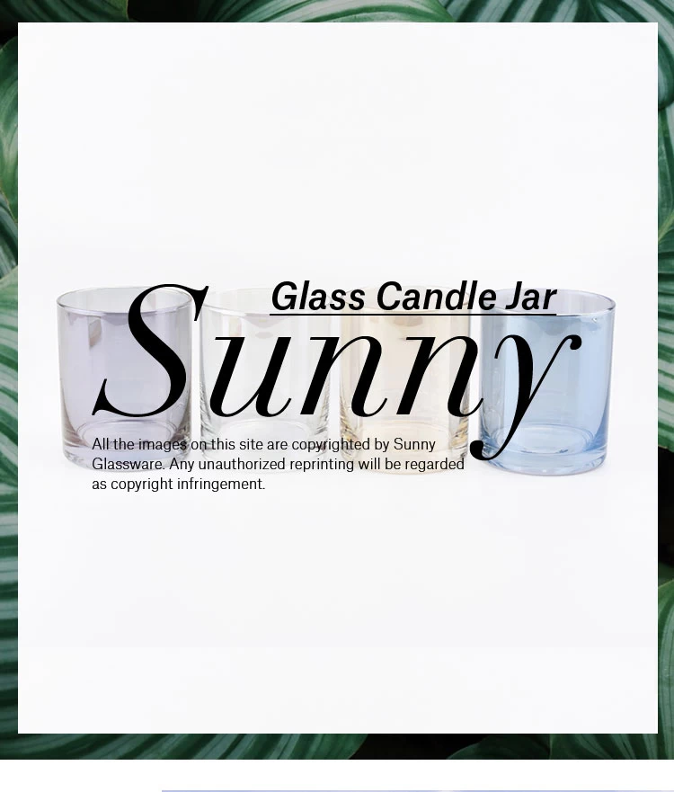 transparent glass candle jar