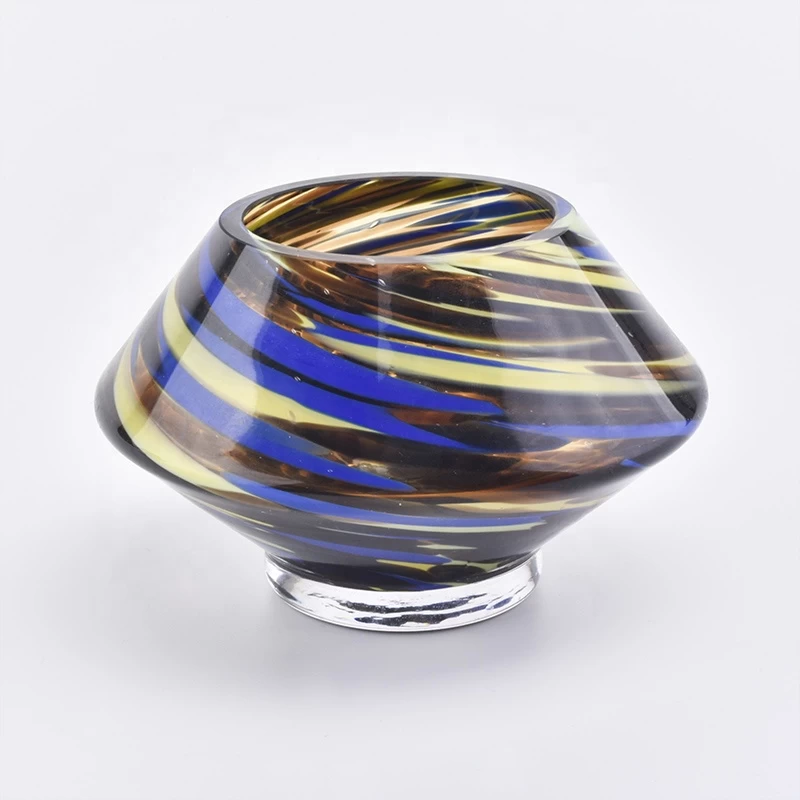10oz 16oz Luxury custom iridescent glass jar candle container