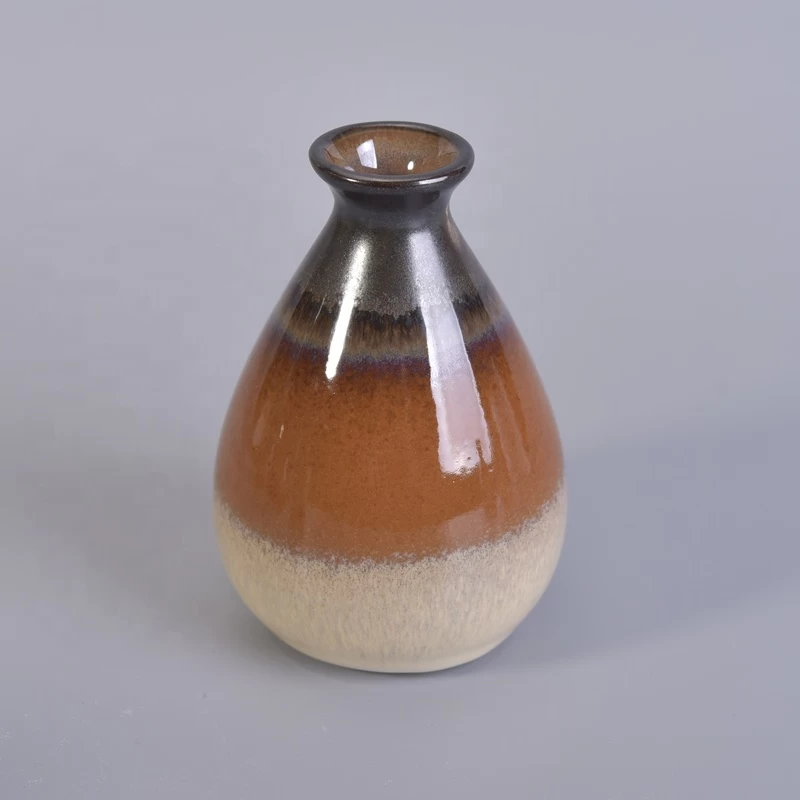 Vintage oil custom reed diffuser ceramic bottles for home decoration