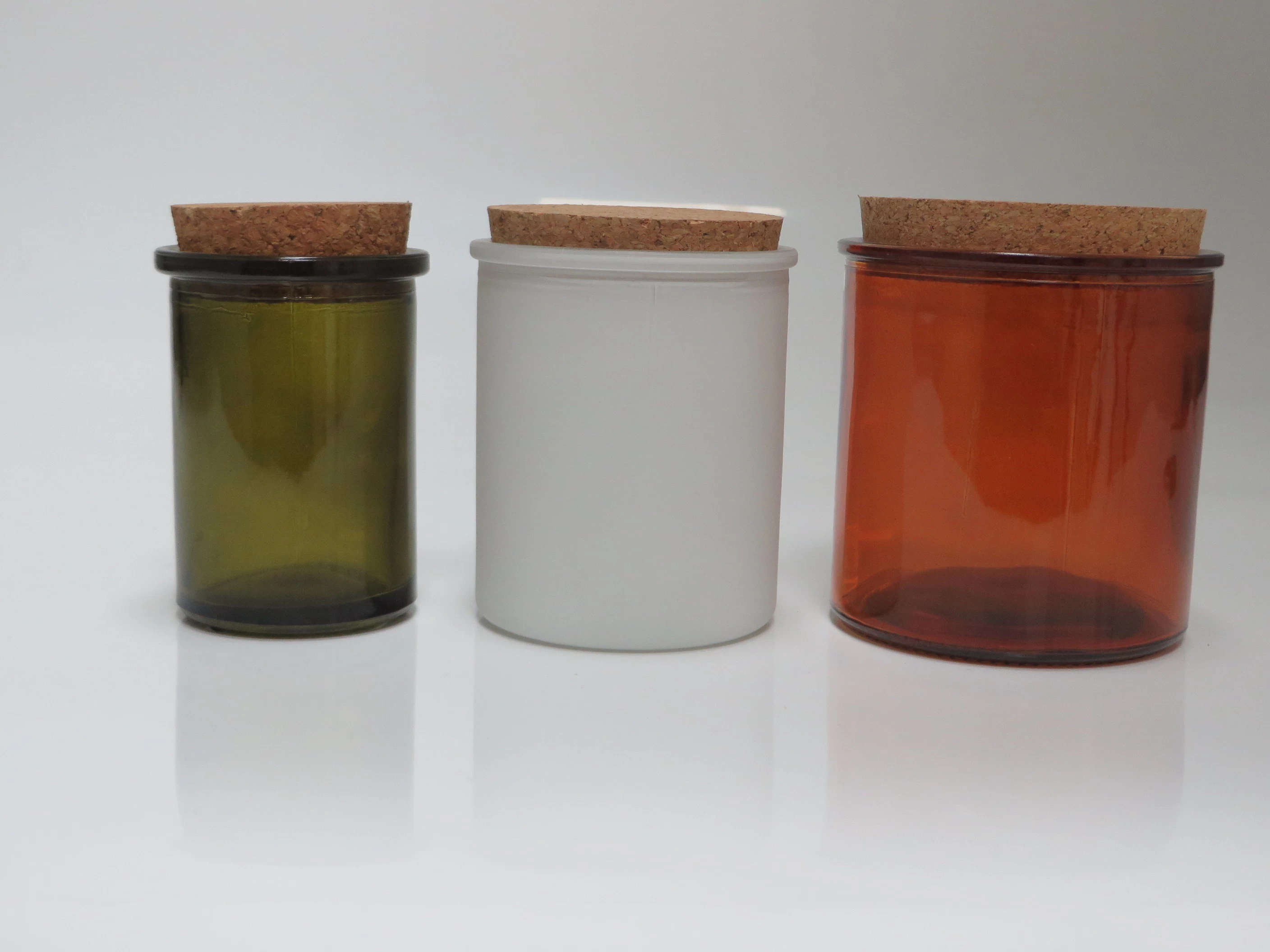 10 oz glass candle container  with cork lid