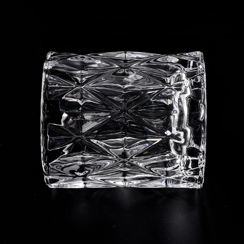 Diamond glass candle jar for luxury brand