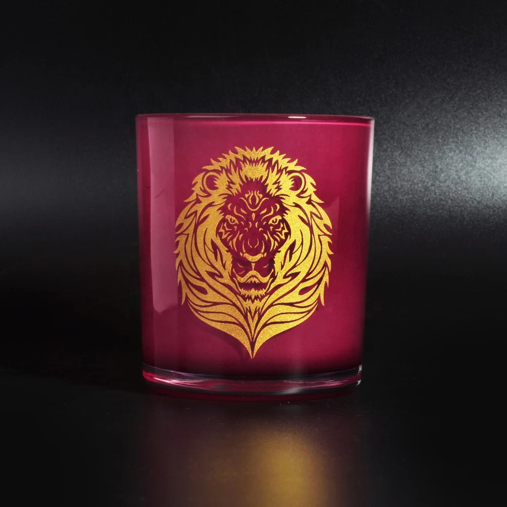 Wholesales unique custom red glass candle holders