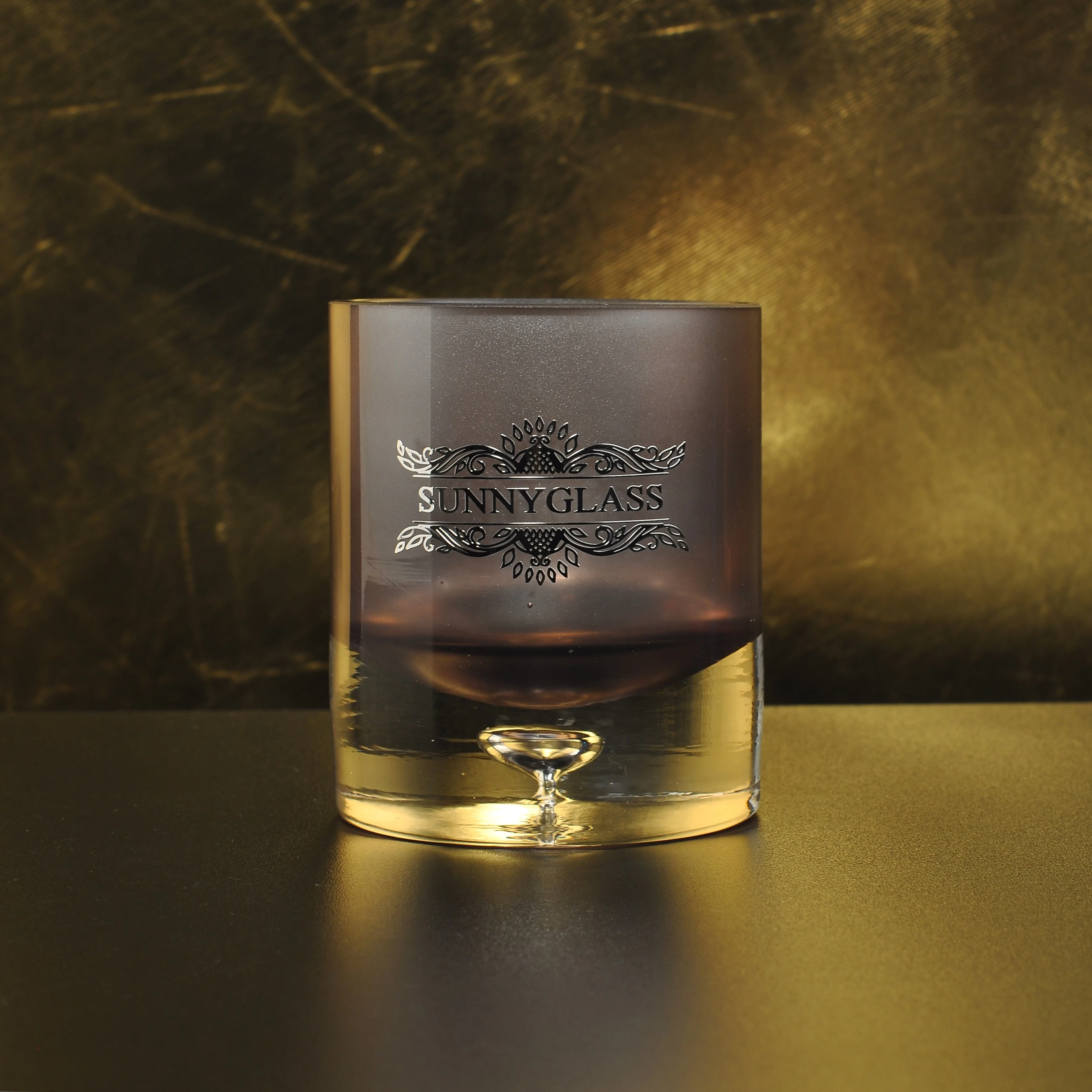10oz Christmas crystal black tealight glass candle holders