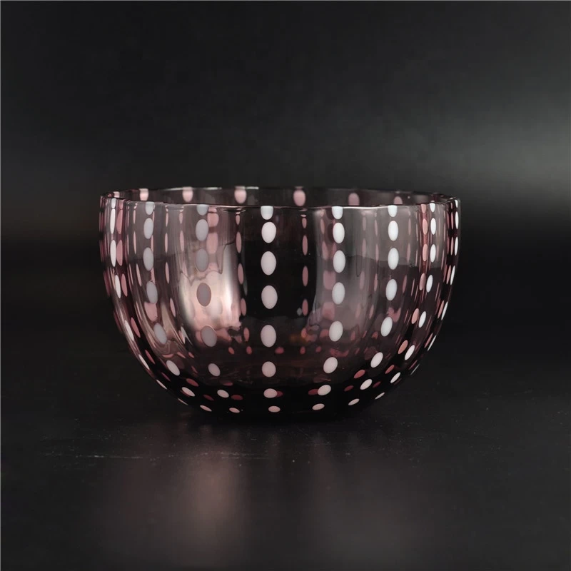 Wholesales customized clear luxury candle glass vessel