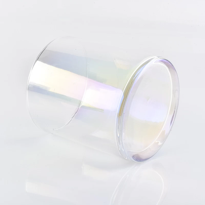 15oz iridescent glass candle containers for hotel decor
