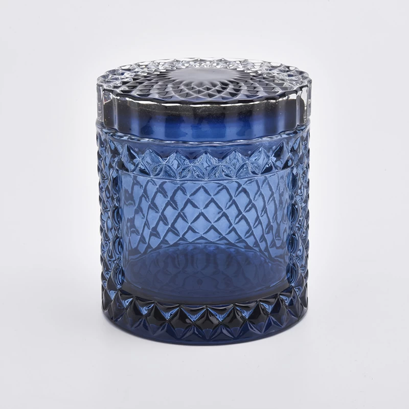 260ml private label glass candle holders with lids