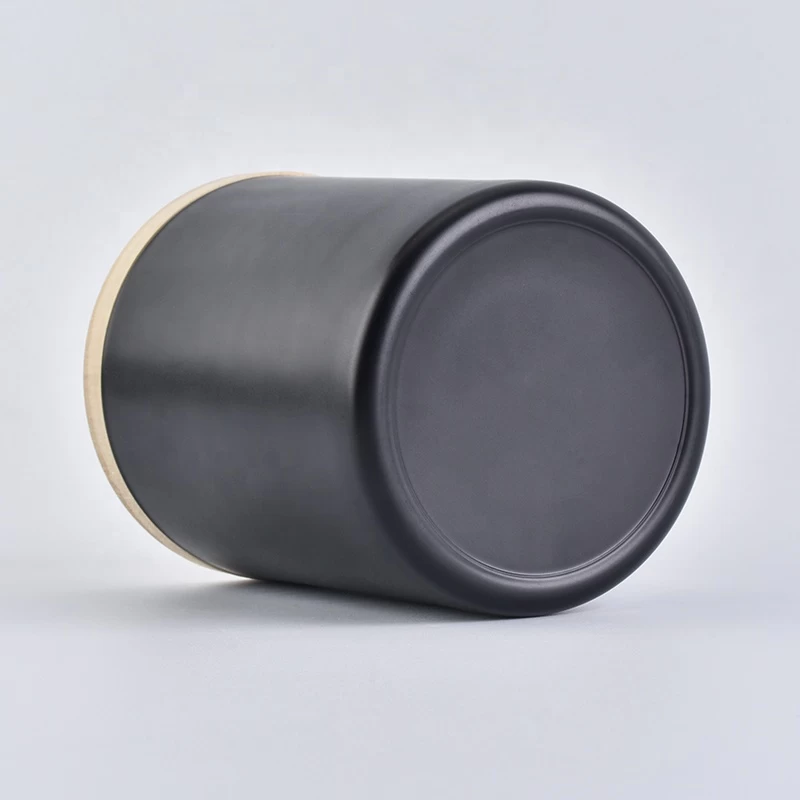 10oz matte black glass candle holders