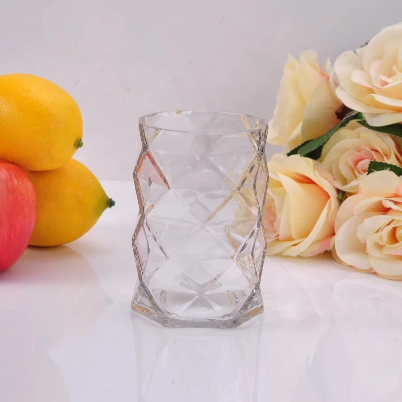 6oz 8oz 10oz Wholesales geometric crystal luxury glass candle holder