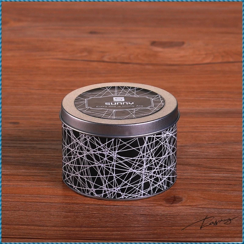 Sunny new design aluminium silver metal candle holder with lid