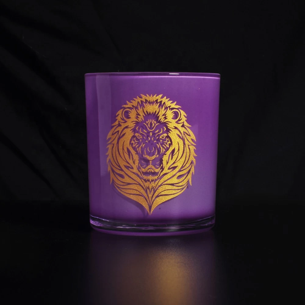 New design chinese Antique purple glass candle holder