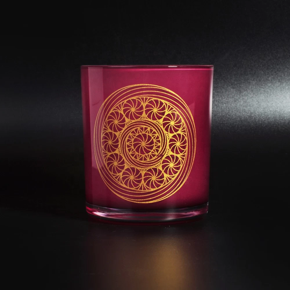 Wholesales unique custom red glass candle holders