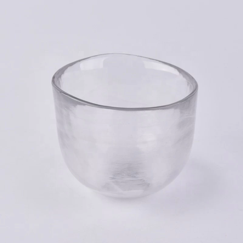 Empty Tealight glass candle holders for home decor