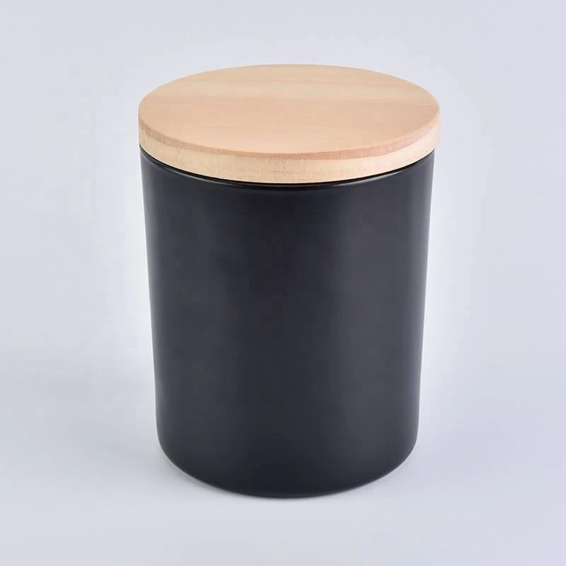 black luxury candle containers with metal lid