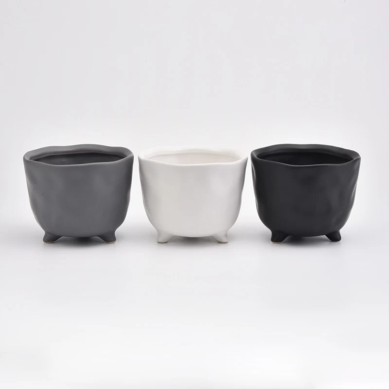 23oz Glaze White Ceramic Jar Ceramic Candle Vessel