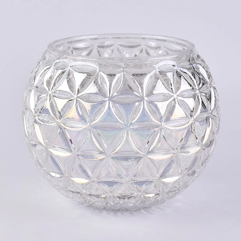 Custom clear votive plating glass candle jars
