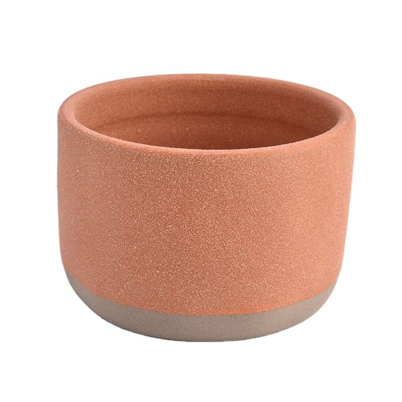 luxury sandy clay ceramic candle holder