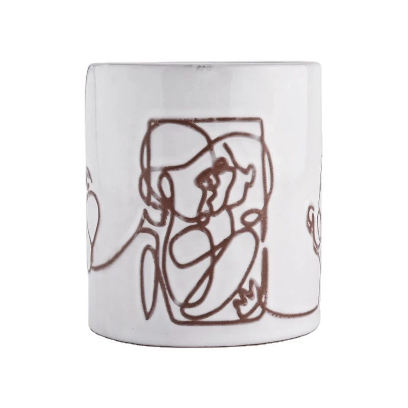 luxury Valentine's day ceramic candle jar