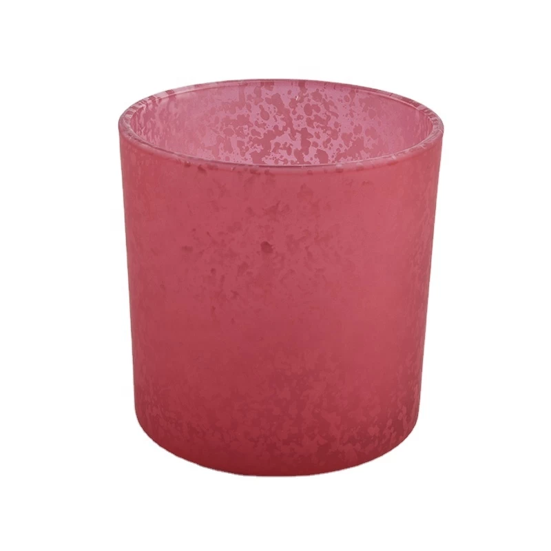 home decor 14oz pink color glass candle holders