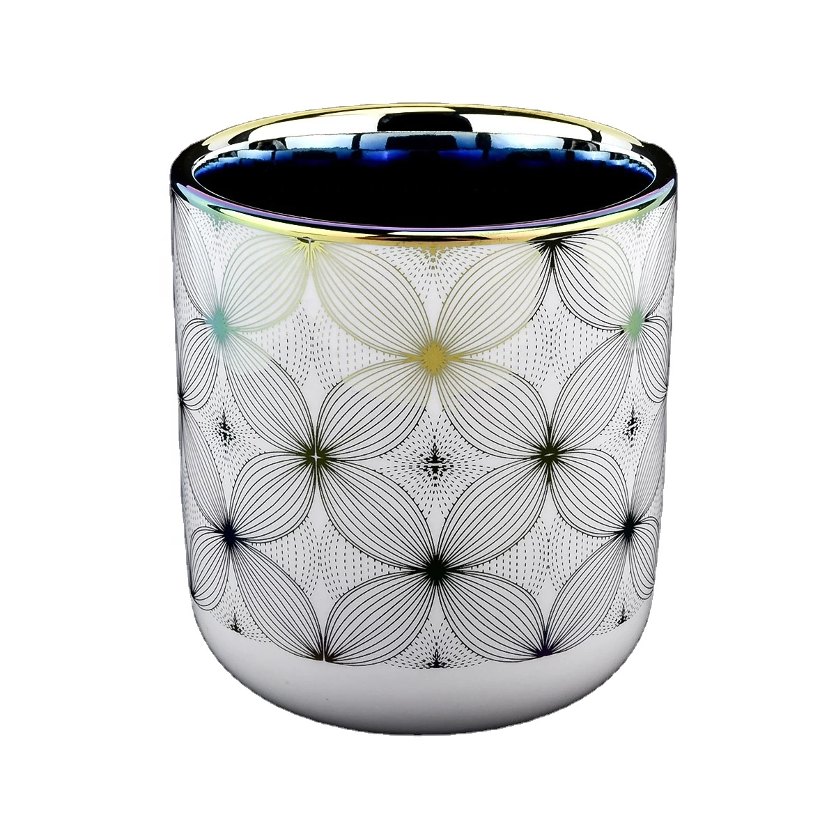 luxury new decoration ceramic candle jar