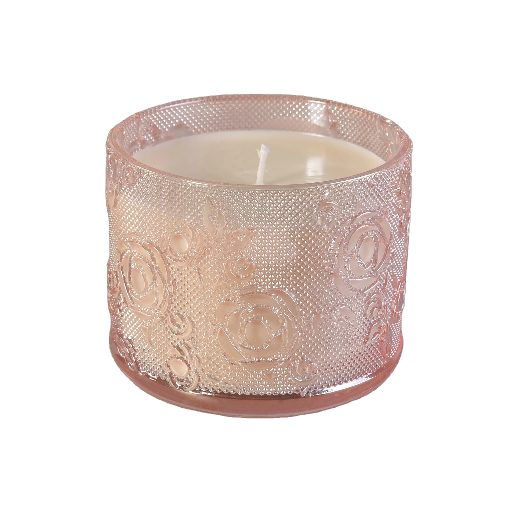China Home decoration rose luxury votive glass candle holders manufacturer
