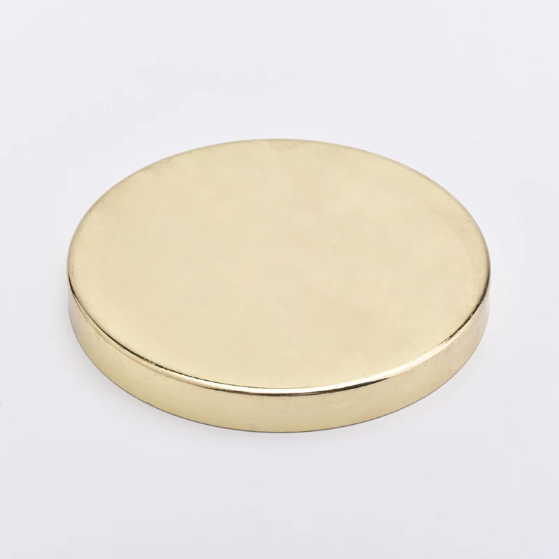 Stainless steel metal lid for candle jars
